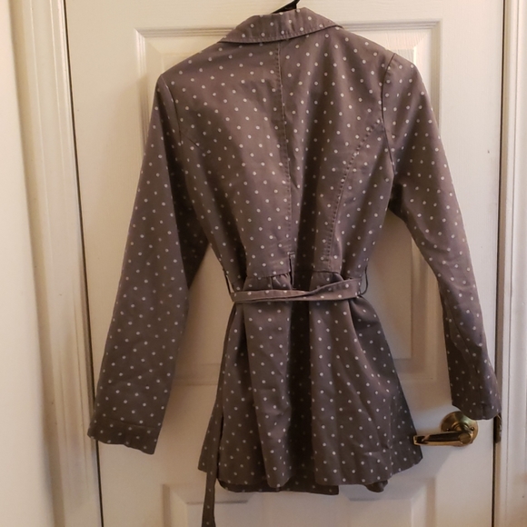 🤯3/$12 Cherokee Gray Polkadot Coat Size XL - Picture 5 of 6